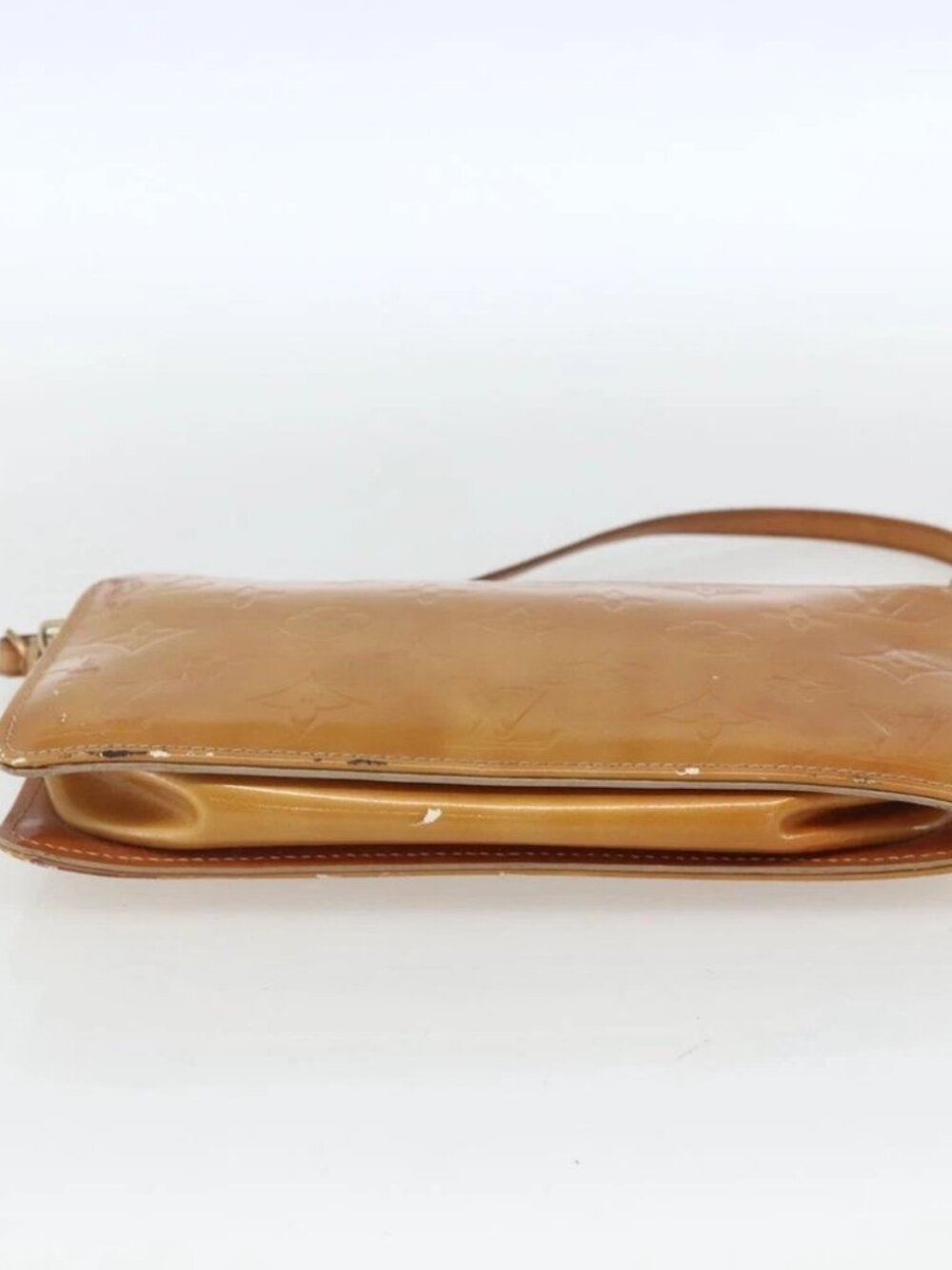 LOUIS VUITTON Monogram Vernis Lexington Accessory Pouch Beige M91010 Auth - Picture 5 of 15